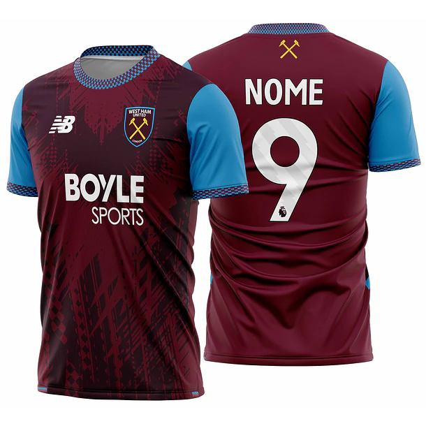 Arte vetor camisa West Ham Home 2026-2027