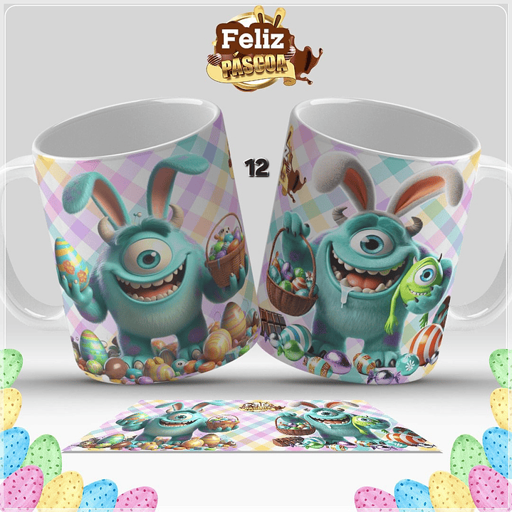 Canecas Feliz Páscoa  12