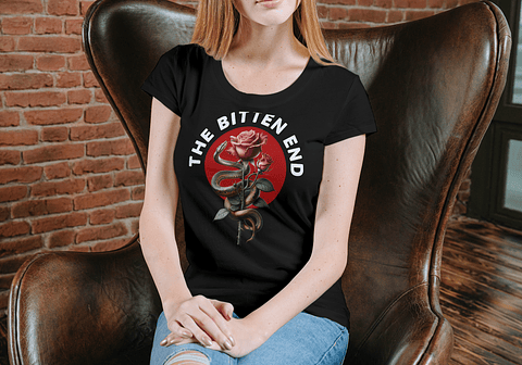 T-shirt Mulher rosa e cobra