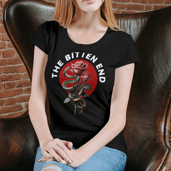 T-shirt Mulher rosa e cobra 1