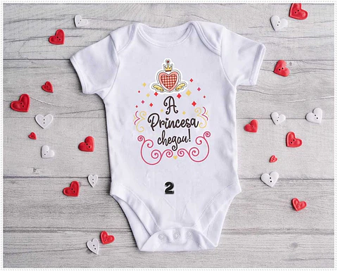 Body de Bebé Personalizado para Menina — Foto ou Nome