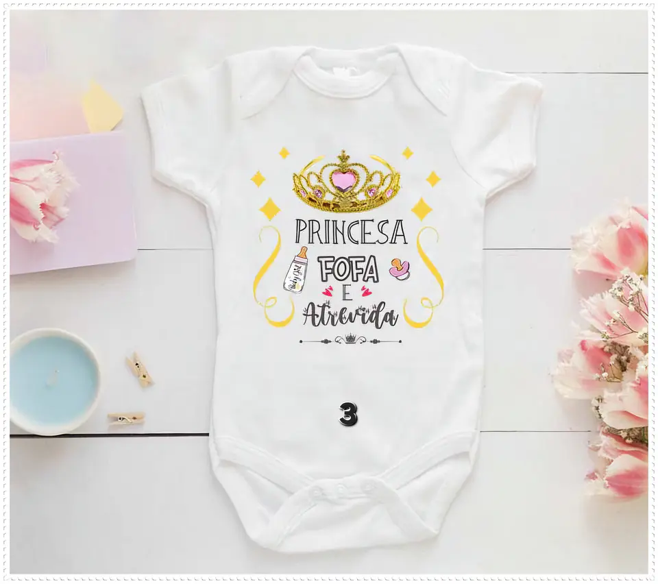 Body de Bebé Personalizado para Menina — Foto ou Nome 2