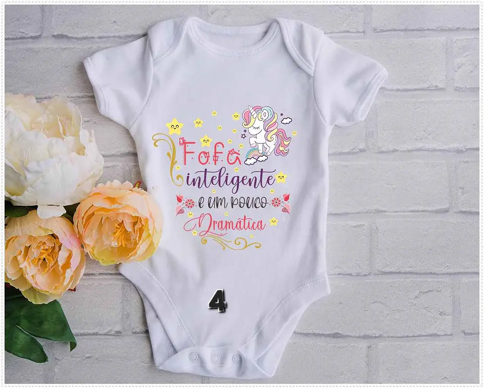 Body de Bebé Personalizado para Menina — Foto ou Nome 3