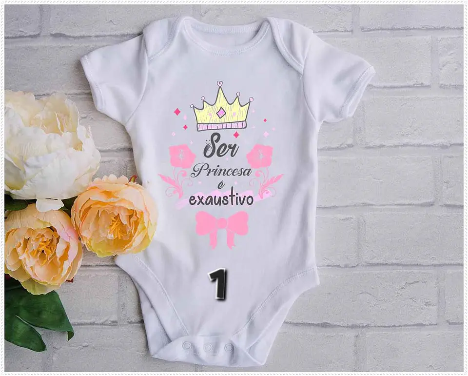 Body de Bebé Personalizado para Menina — Foto ou Nome 4