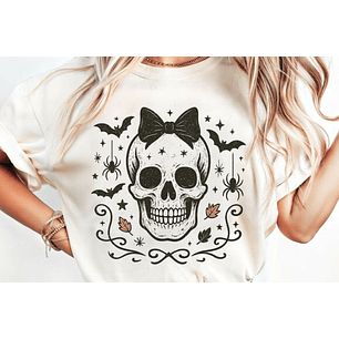 Caveira com laços 