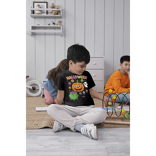 T-shirt Infantil Halloween – Abóbora Maluca & Caldeirão