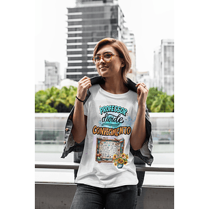 T-shirt Professor “Divide Conhecimento” – Quadro & Girassóis