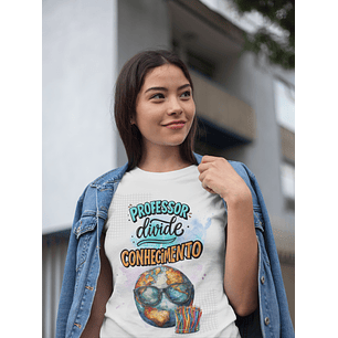 T-shirt Professor “Divide Conhecimento” – Globo Cool