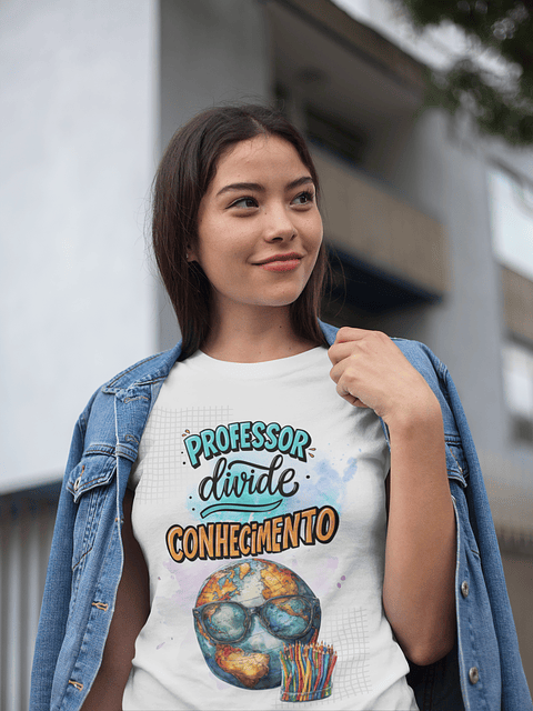 T-shirt Professor “Divide Conhecimento” – Globo Cool
