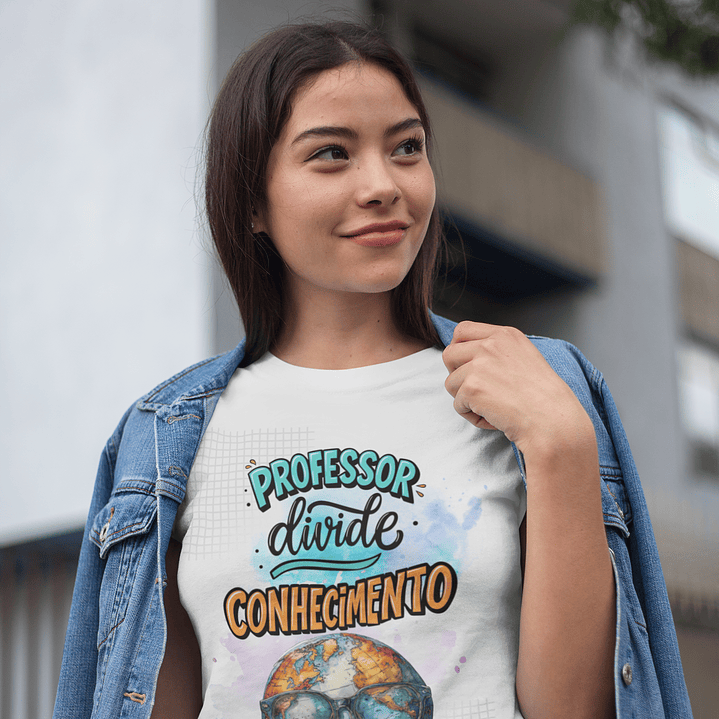 T-shirt Professor “Divide Conhecimento” – Globo Cool 1