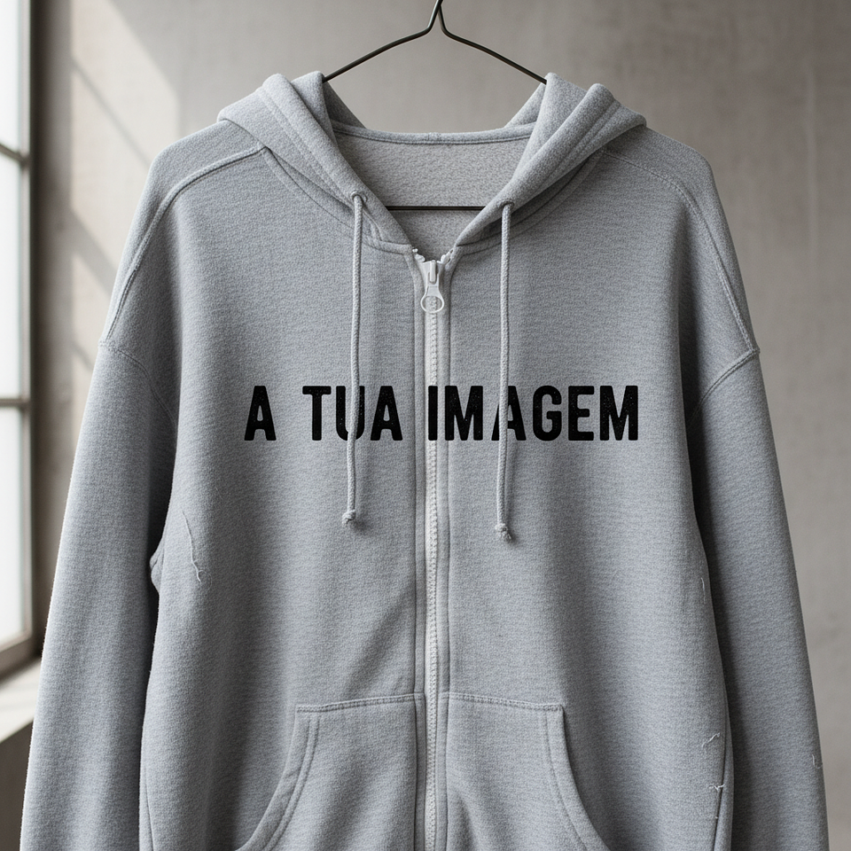 Casaco Sweatshirt com Fecho e Capuz Personalizável 1