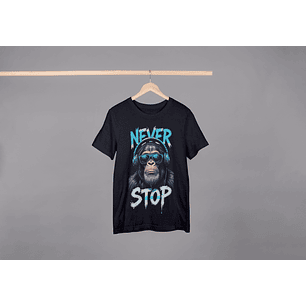 T-shirt “Macaco Never Stop” – Meio Tom 