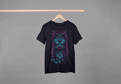 T-shirt “Felino Místico” – Meio Tom 