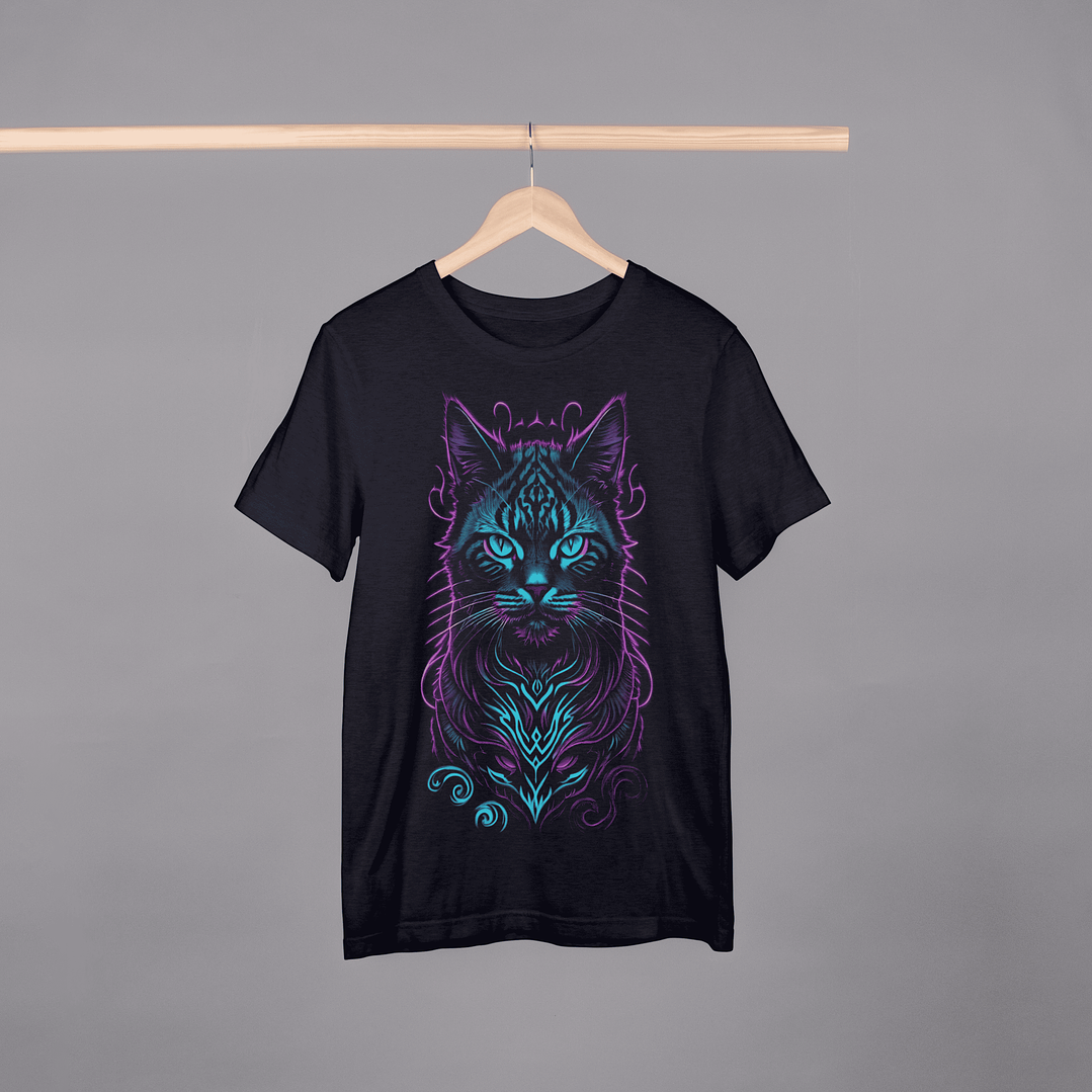 T-shirt “Felino Místico” – Meio Tom  1