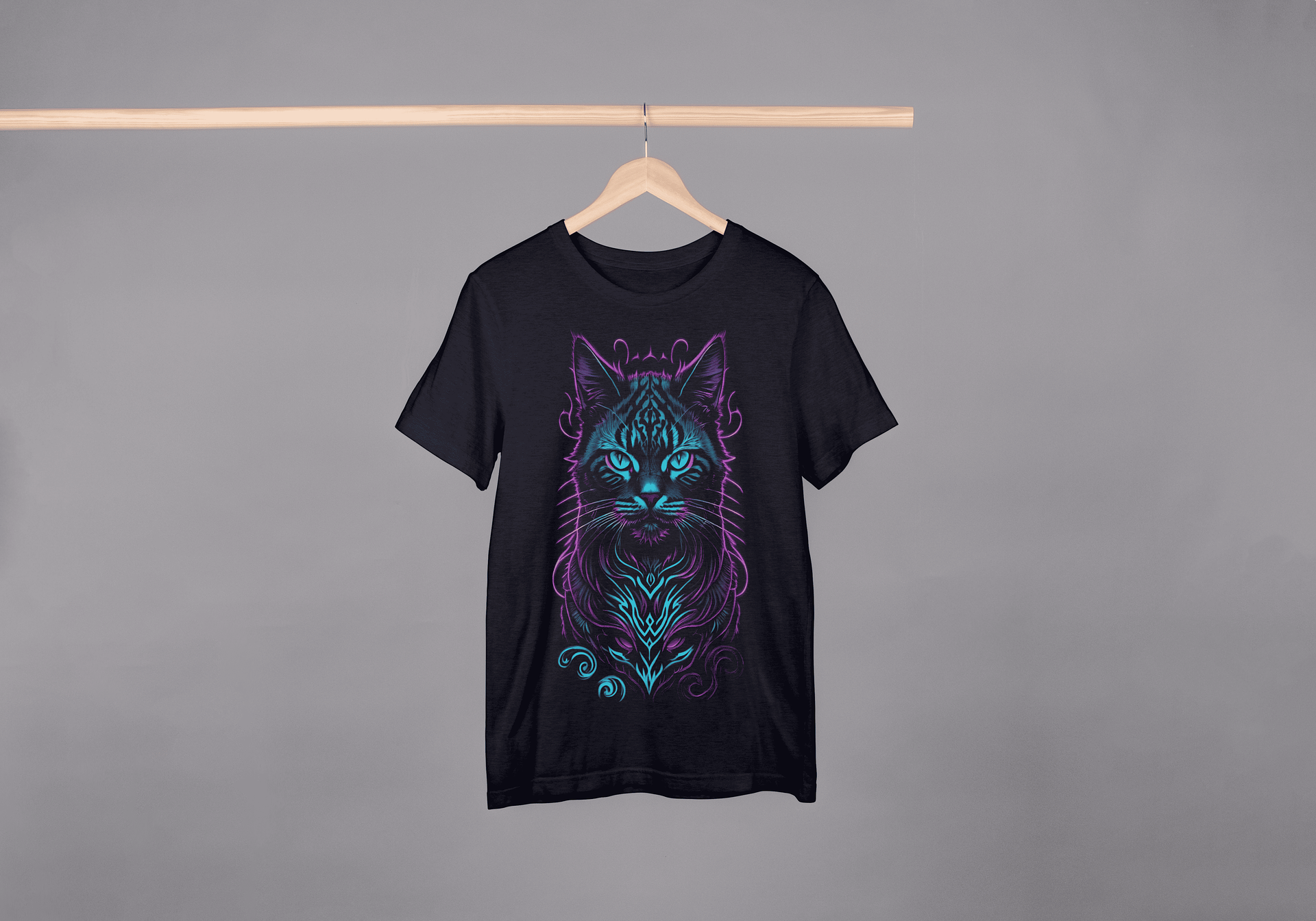 T-shirt “Felino Místico” – Meio Tom  1