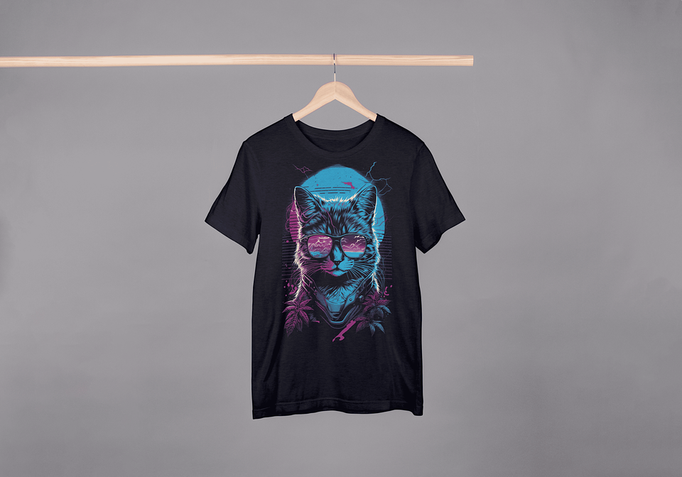 T-shirt “Gato Vibes Retro” 1