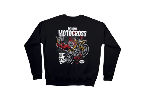 Sweatshirt "Extreme Motocross" – Edição Preta
