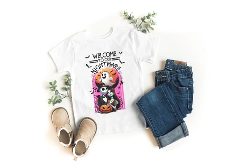 T-shirt Halloween — Bem-vindo ao nosso pesadelo