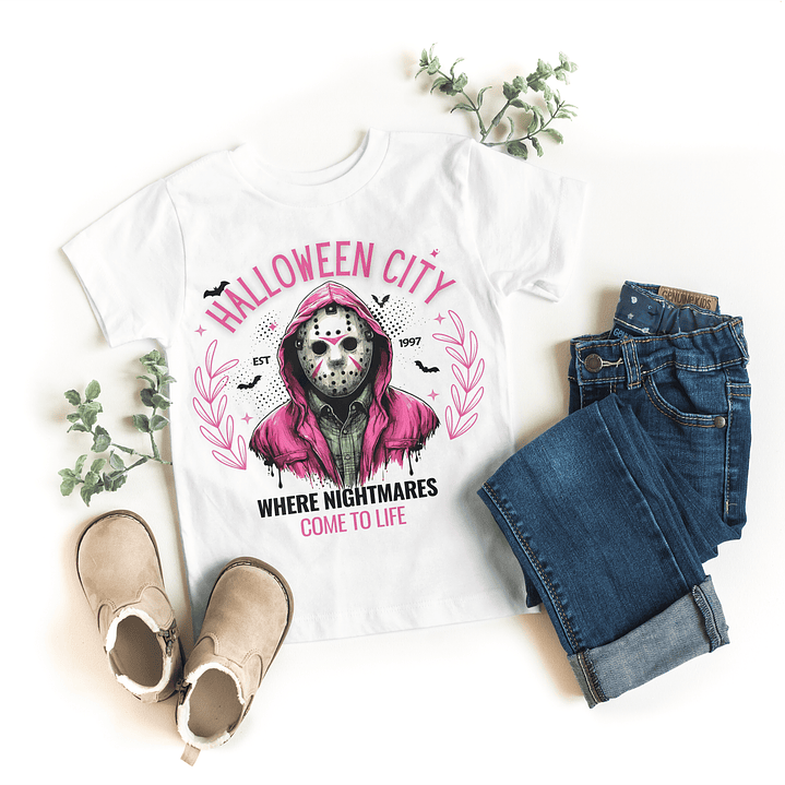 Cidade do Halloween Rosa 1