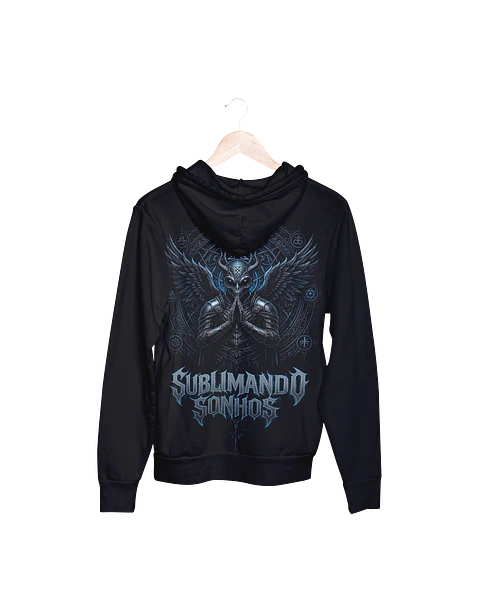 Hoodie Streetwear Sublimando Sonhos — Ice Blue