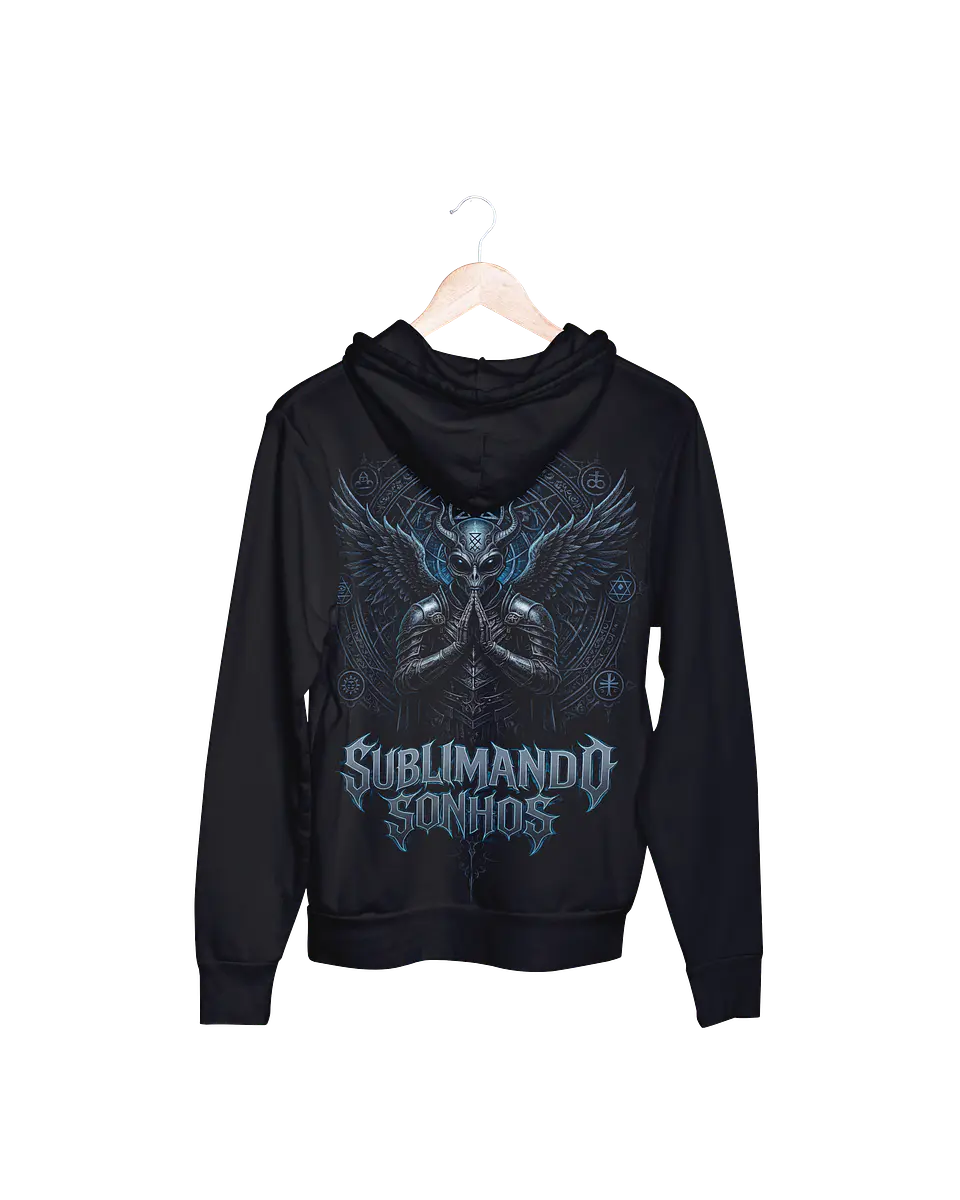Hoodie Streetwear Sublimando Sonhos — Ice Blue 1