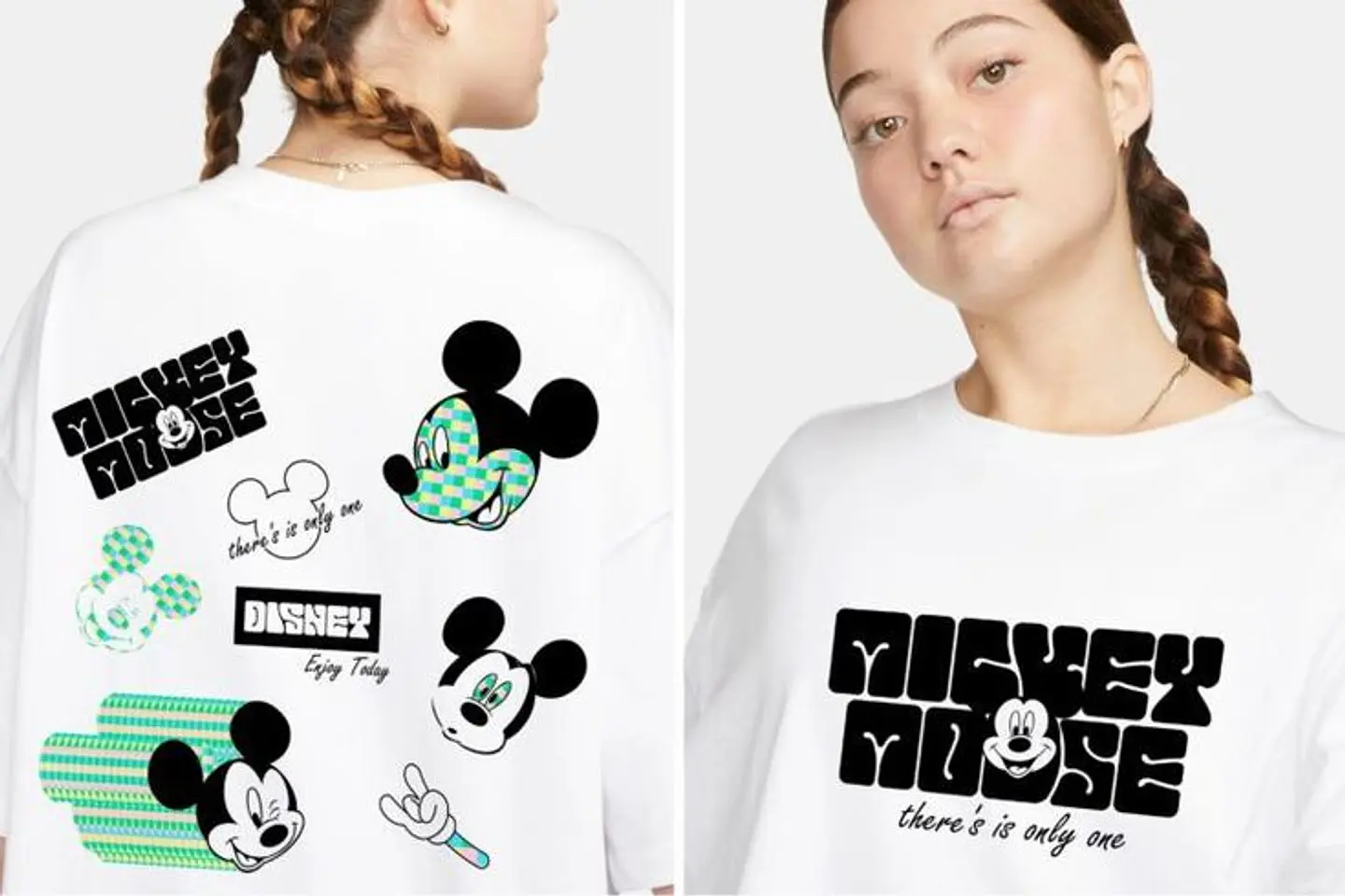 T-shirt Oversized Mickey Mouse Streetwear – Estilo Retro & Urban White 1