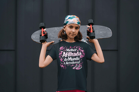 T-shirt ou Hoodie "Melhor Afilhada do Mundo e Arredores" – Edição Especial Urban Pink