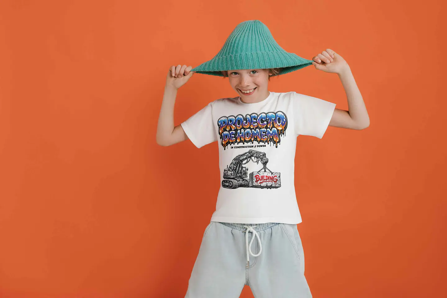 T-shirt de Criança Projeto de Homem Graffiti 1