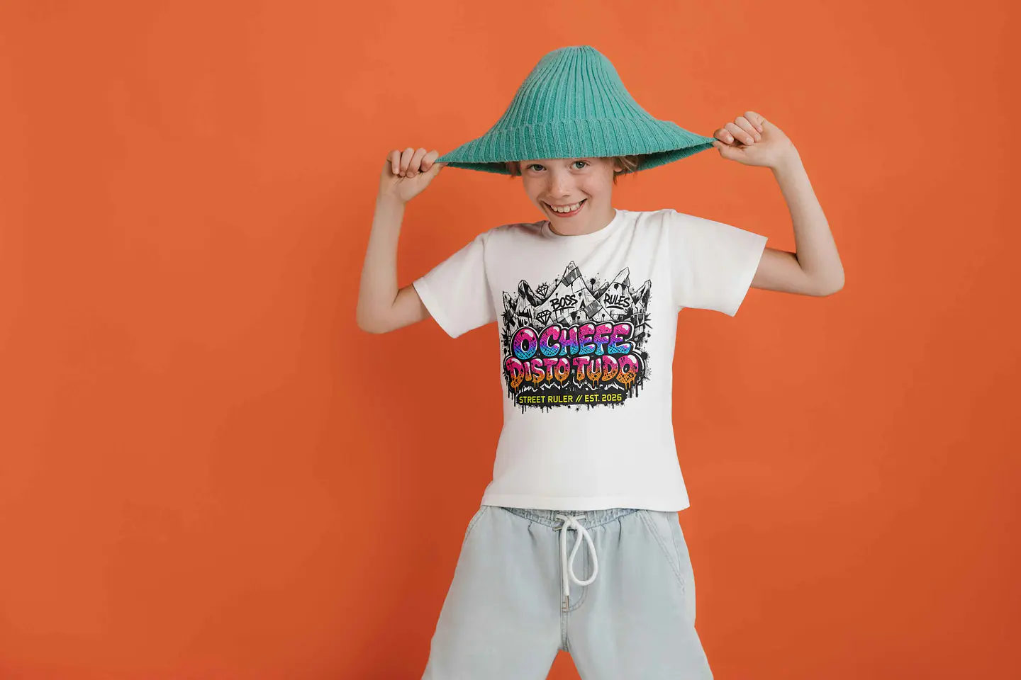 T-shirt Infantil O Chefe Disto Tudo 1