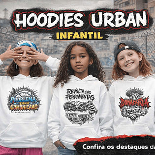 Hoodies Urban para Crianças com Atitude