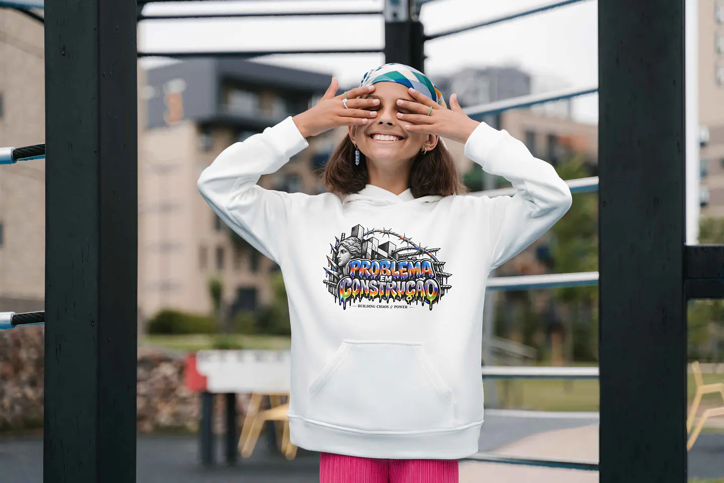 Hoodie Infantil de Menina Problema em Construção 1