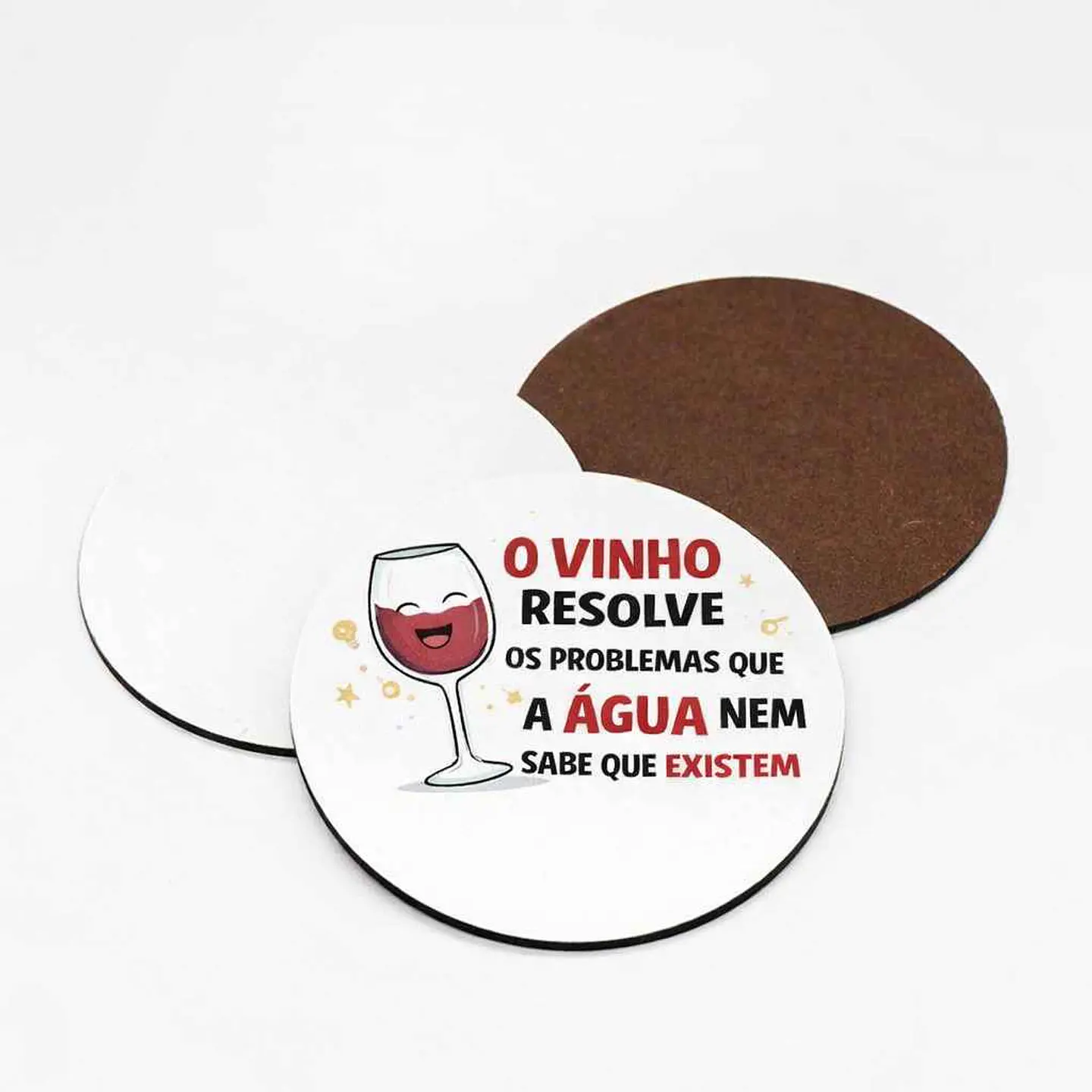 Base para Copos Redonda em MDF Personalizada 1