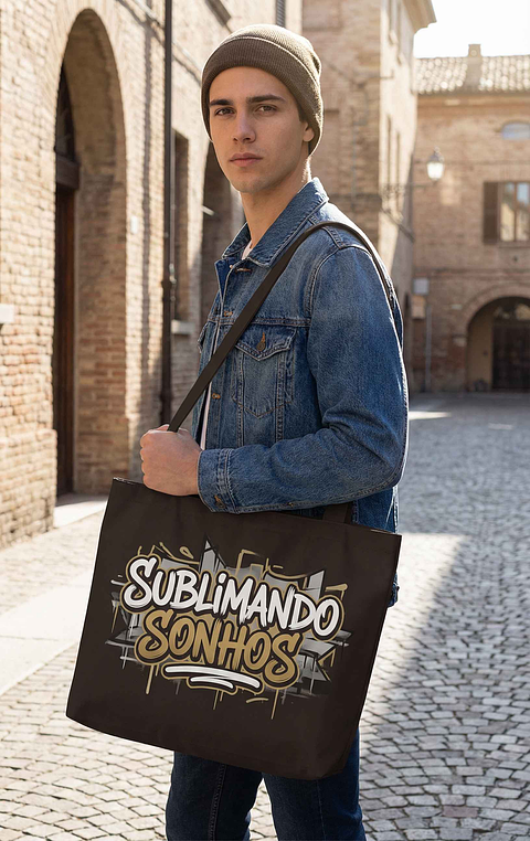 Maxi Tote Bag Premium Personalizável - Lona de 39L