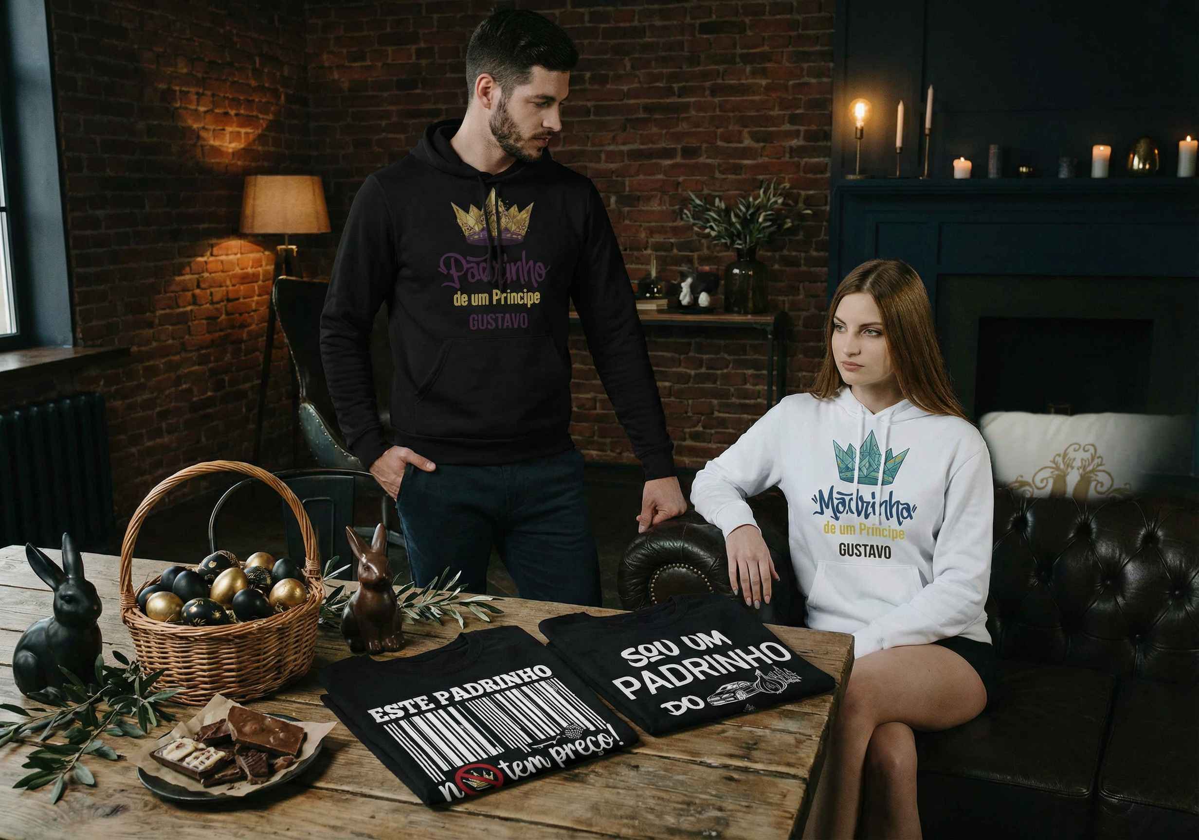 Coleção de Páscoa 2026: T-shirts e Hoodies Personalizados para a Família