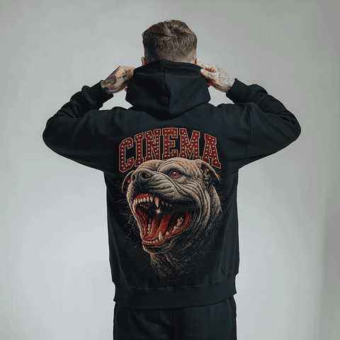 Hoodie Premium Cinema Pitbull Skull - Streetwear Edição Limitada