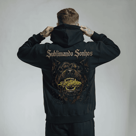 Hoodie Premium Sublimando Sonhos K9 Goth Weed - Edição Limitada Metalcore