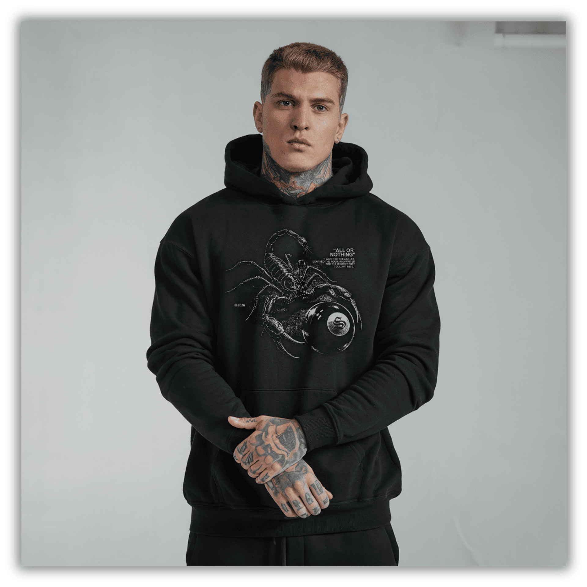 Hoodie Premium Scorpion 8-Ball - Streetwear Edição Limitada 