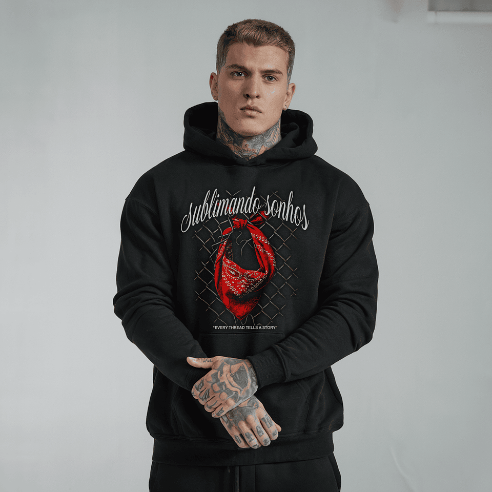 Hoodie Premium Bandana Chain-Link - Streetwear Edição Limitada 