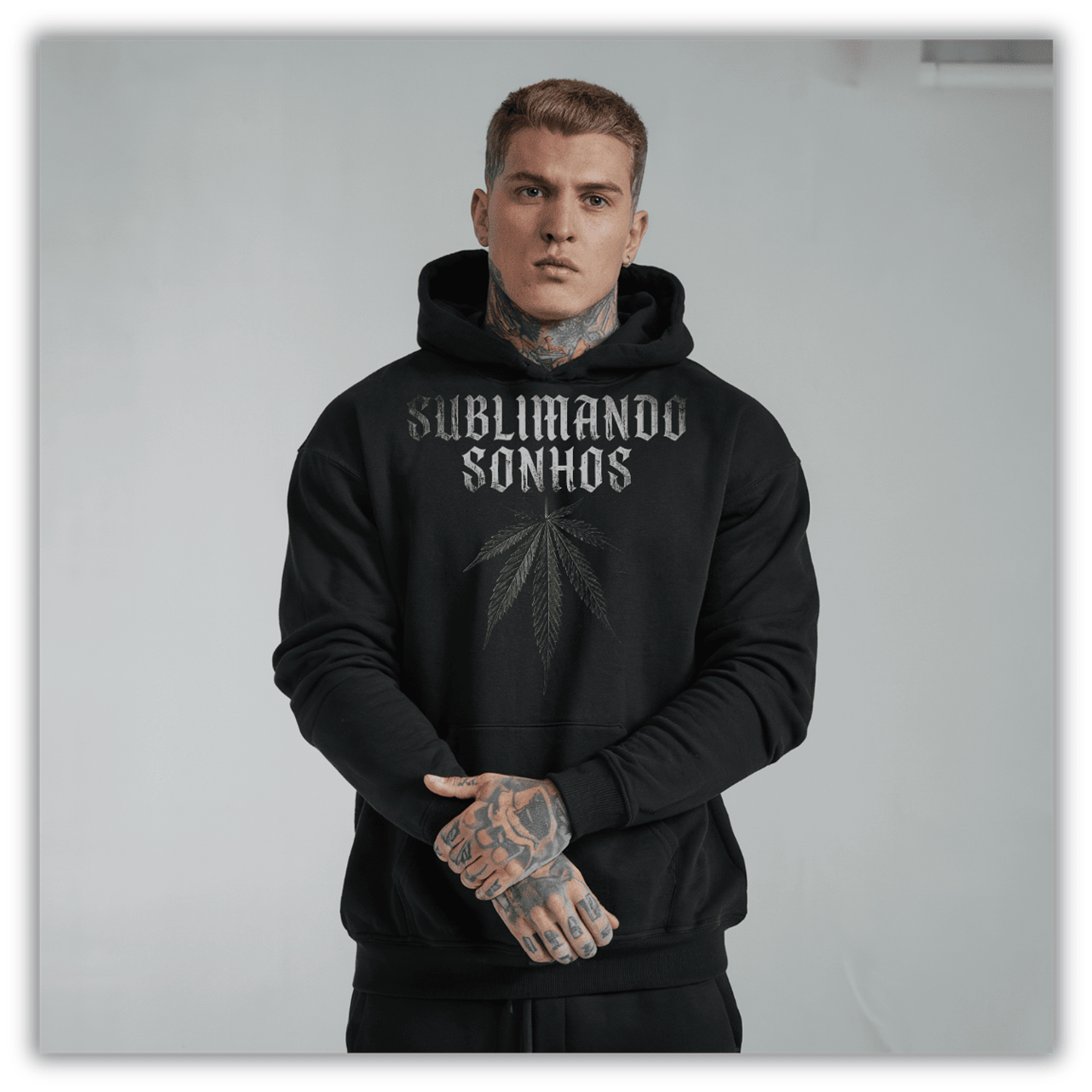 Hoodie Premium Goth Stone Weed - Streetwear Edição Limitada Cannábica 2