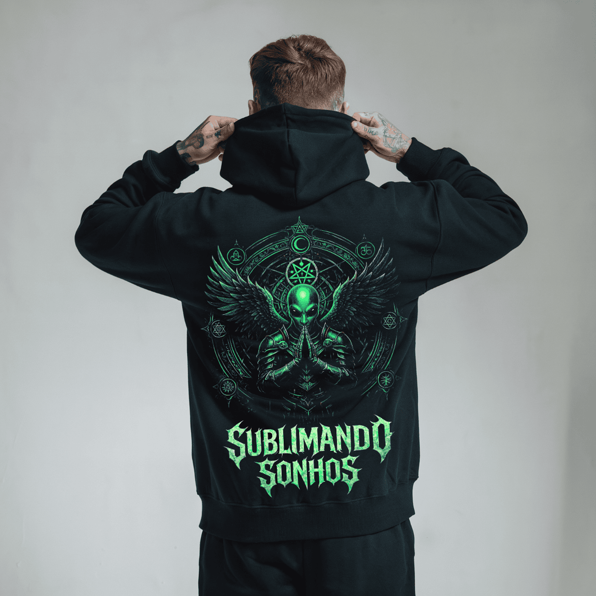 Hoodie Sublimando Sonhos TOXIC GREEN 1
