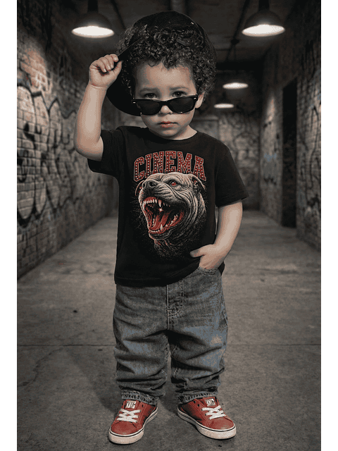 T-shirt Infantil Cinema Bulldog | Streetwear Kids