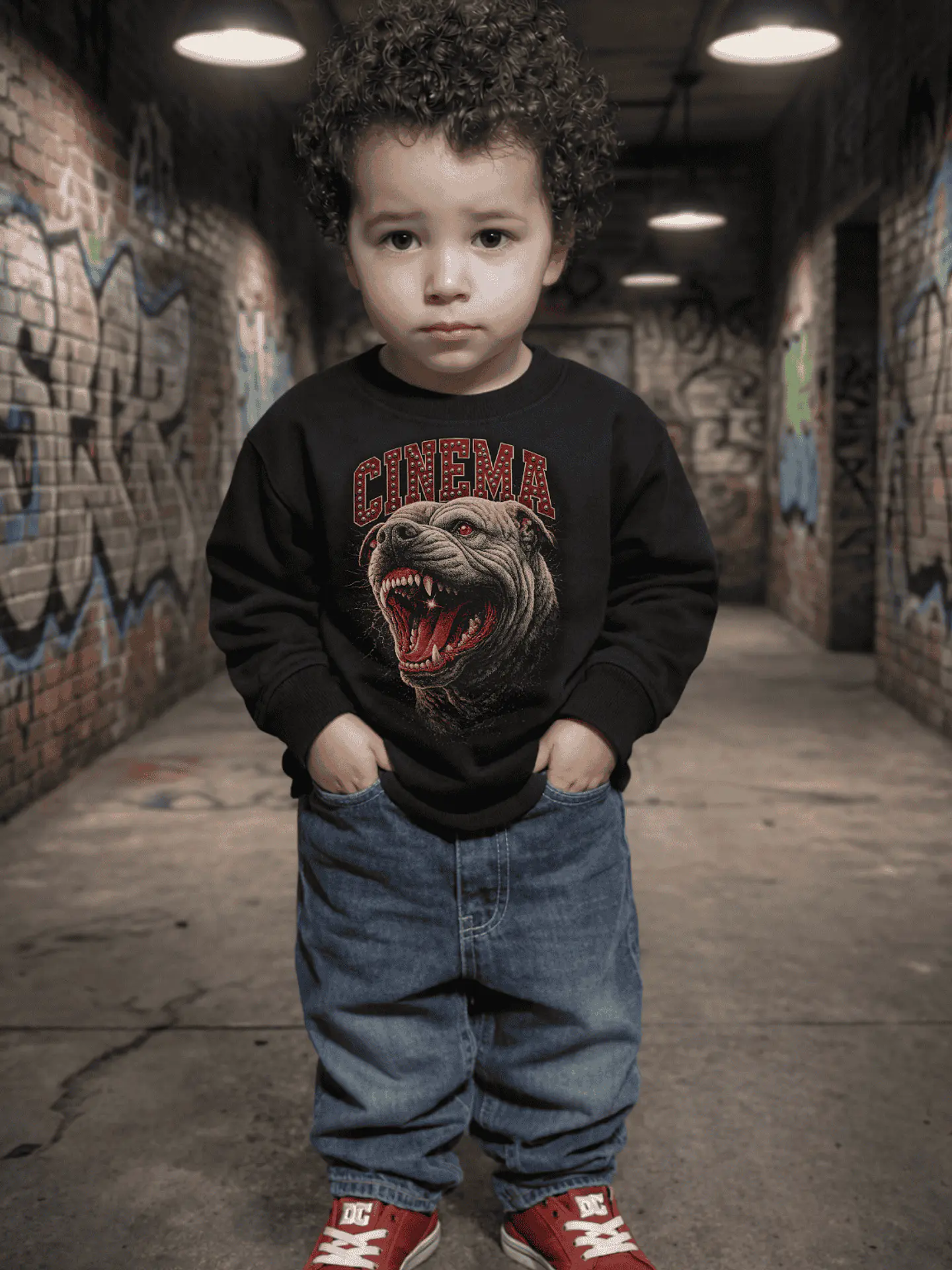 T-shirt ou Hoodie Infantil Cinema Bulldog 2