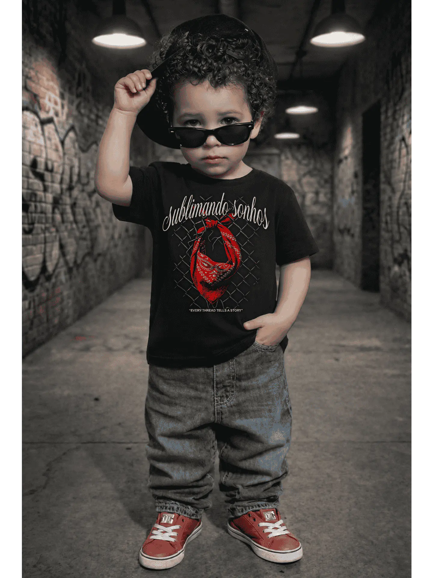 T-shirt ou Hoodie Infantil Bandana 1