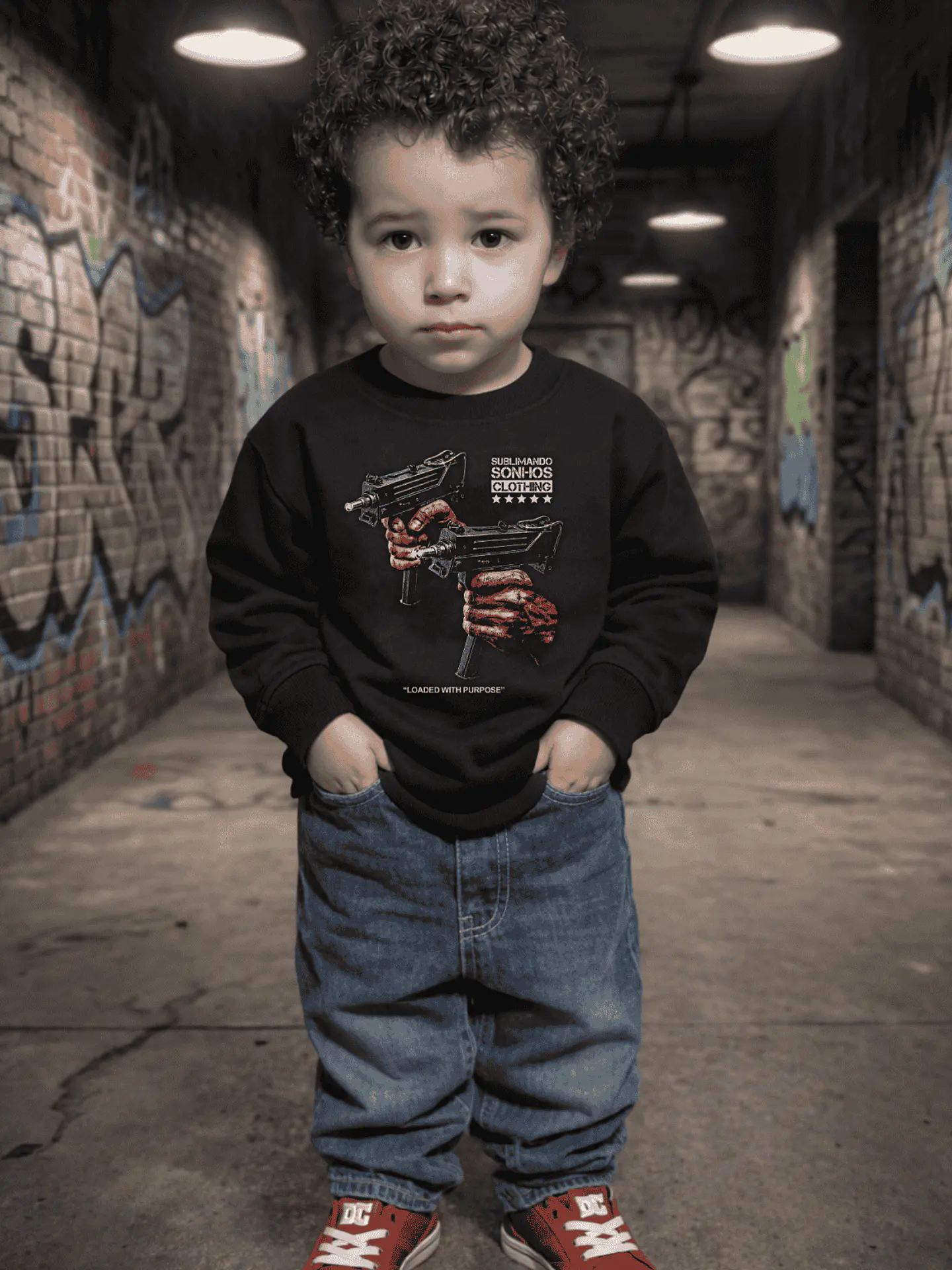 T-shirt ou Hoodie Infantil Loaded With Purpose 2