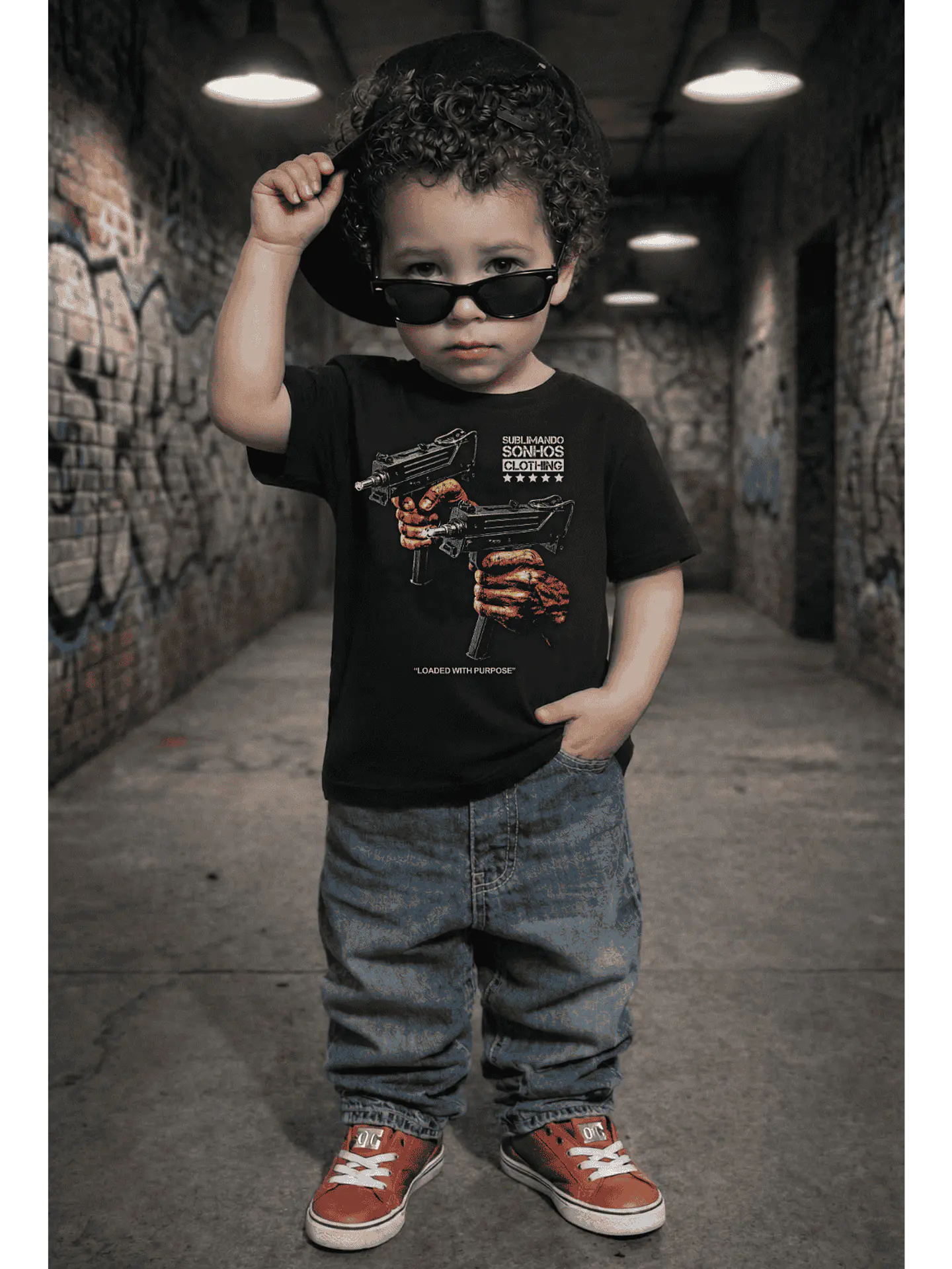 T-shirt ou Hoodie Infantil Loaded With Purpose 1