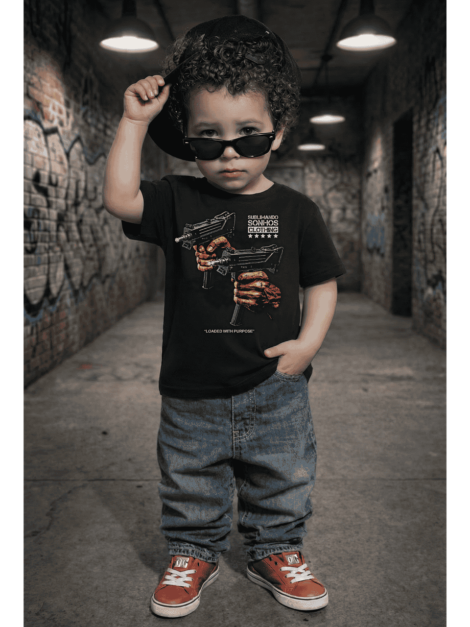 T-shirt ou Hoodie Infantil Loaded With Purpose 1
