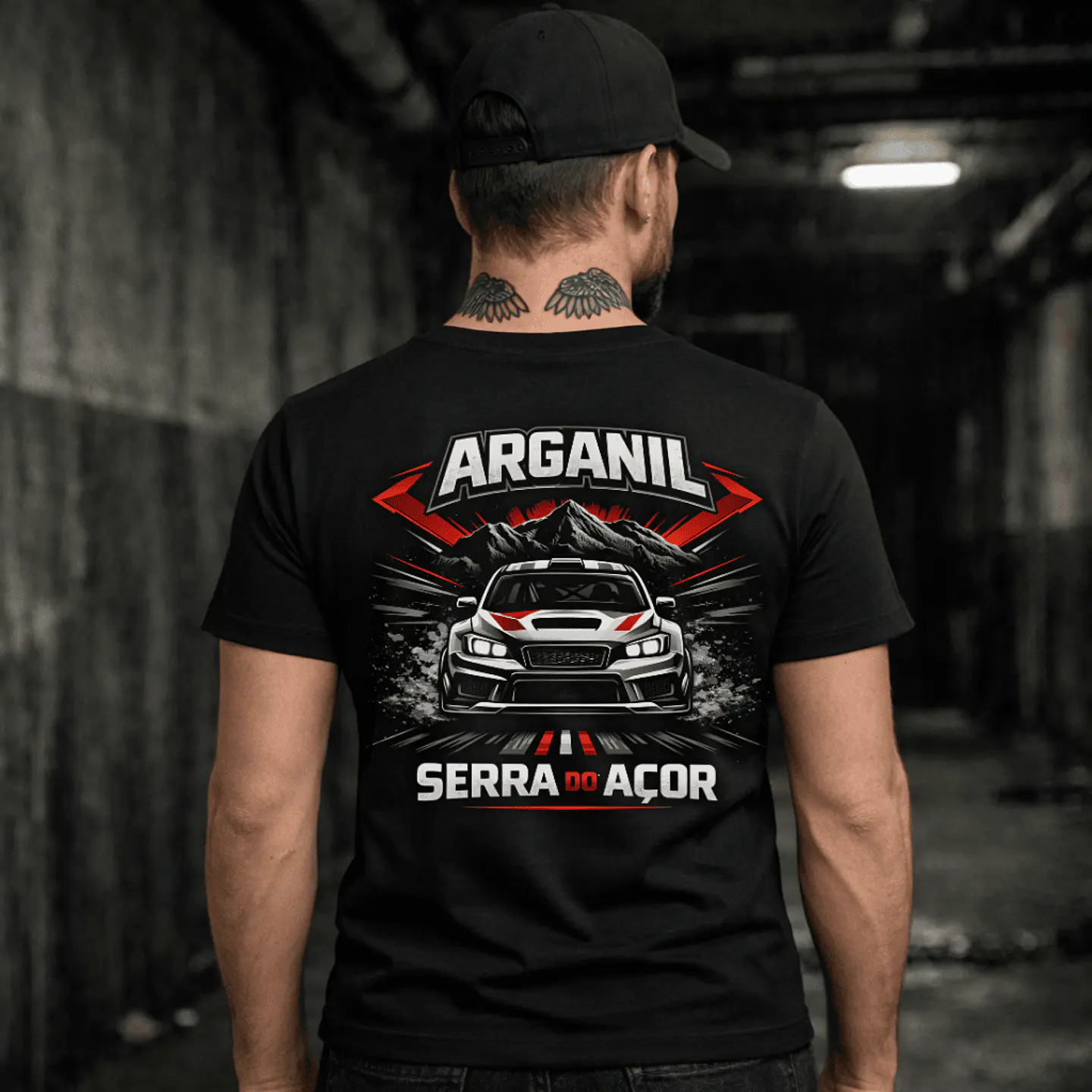T-shirt Serra do Açor Rally Preta | Streetwear Arganil 1