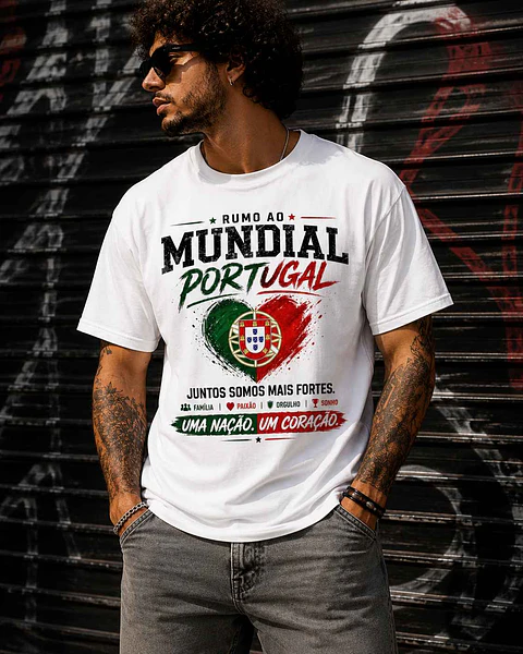 T-shirt Portugal 2026 – Uma Nação, Um Coração