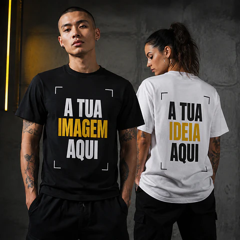 T-shirt Personalizada — Foto, Texto ou Logótipo