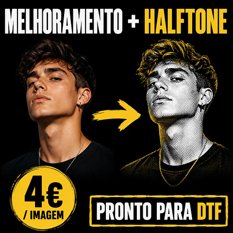 Melhoramento de Imagem + Halftone para DTF